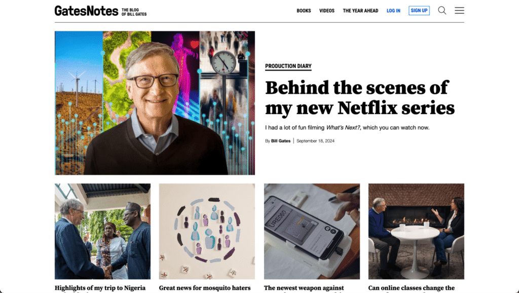 Bill Gates 홈페이지