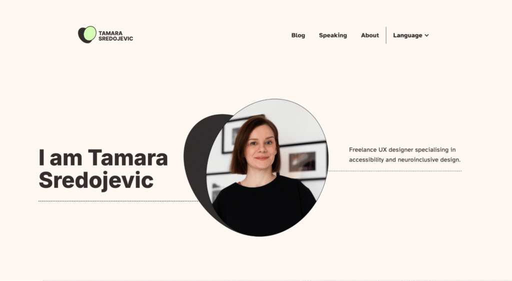 Tamara Sredojevic 홈페이지