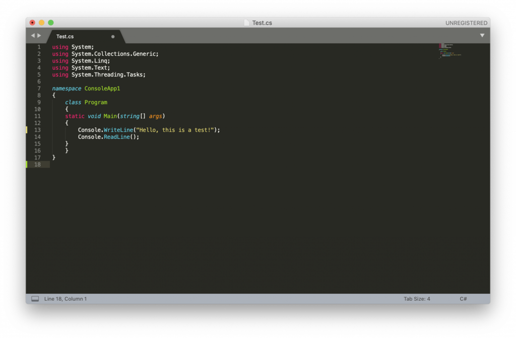 Editor de HTML Sublime Text