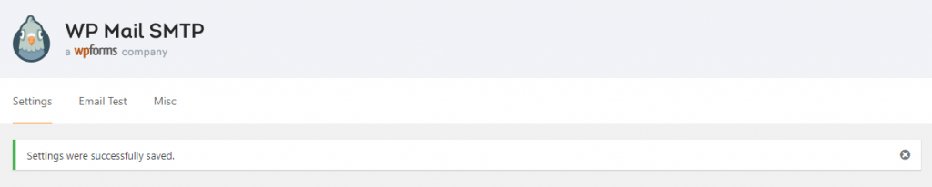 WP Mail SMTP Confirmaci&oacute;n de cambio de configuraci&oacute;n exitosa