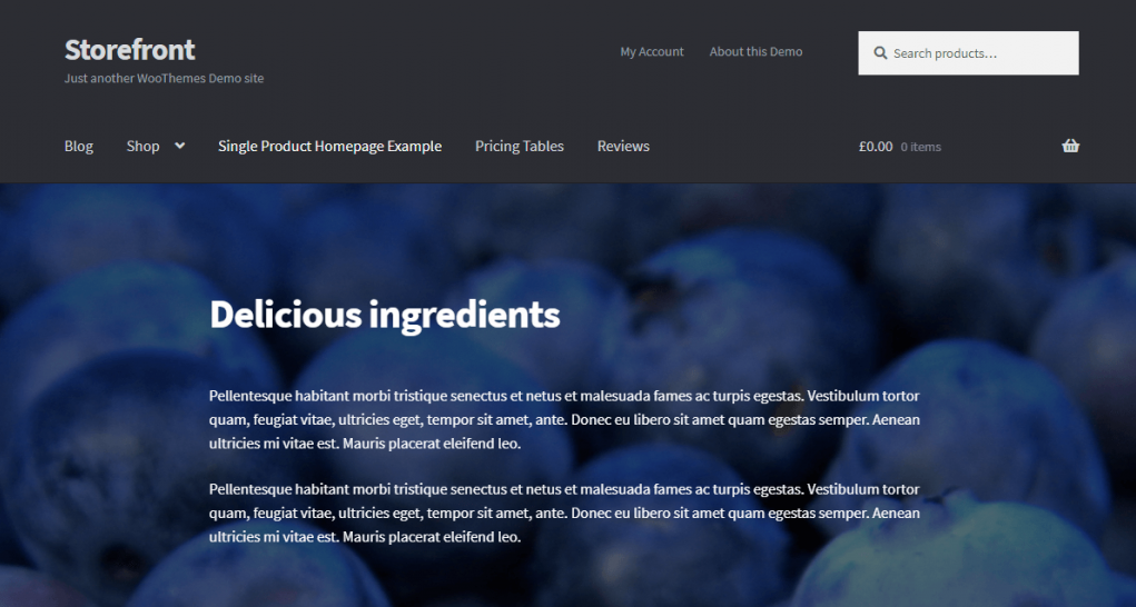 Plantilla de WordPress Storefront
