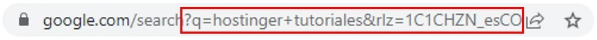 Ejemplo de los parámetros dentro de una URL