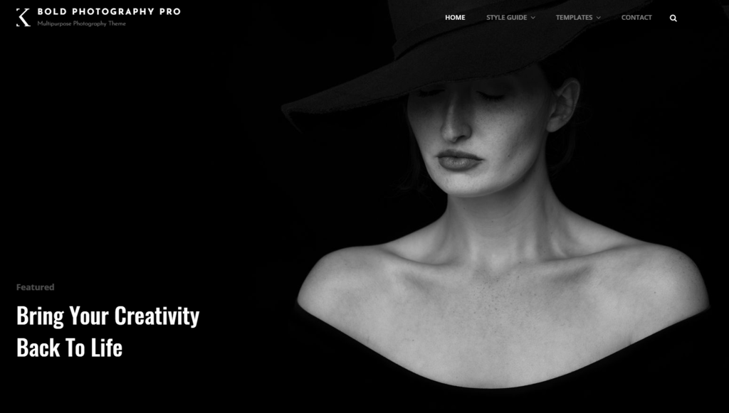Plantilla de WordPress Bold Photography