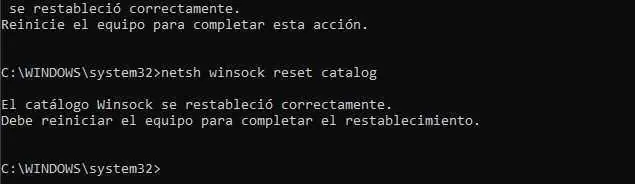 Visualización de la ventana de símbolo del sistema con el comando escrito