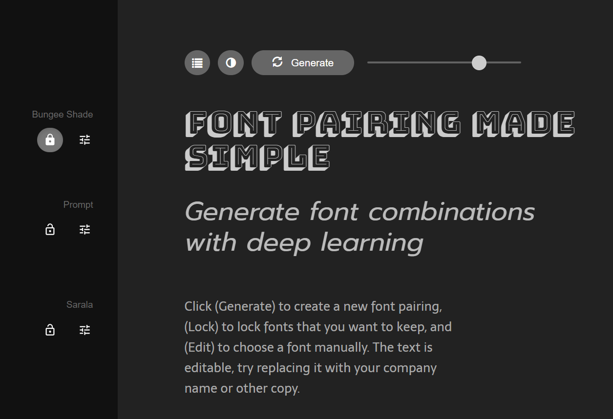 Ejemplo de fuente creada en Fontjoy