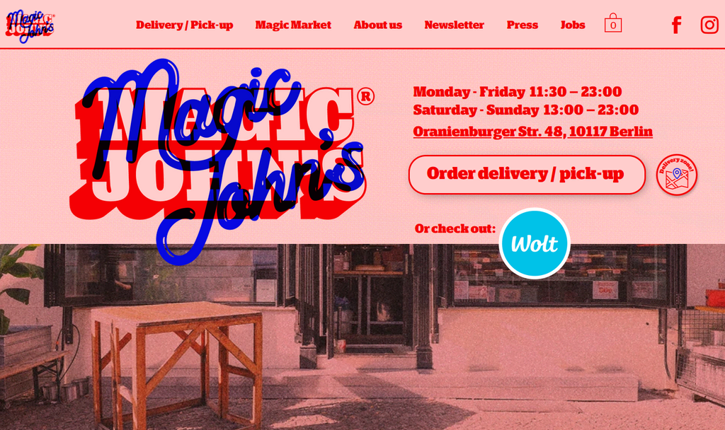 Sitio web Magic John’s