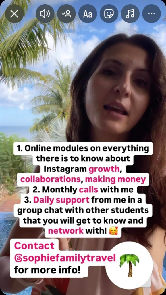 Historia de Sofia Kalimeridou en Instagram