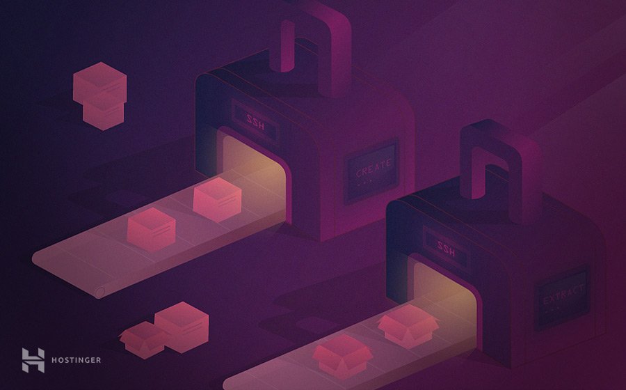 SSH compression: how to zip and unzip via SSH