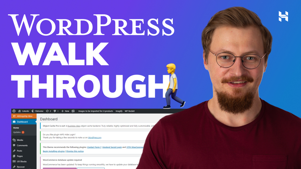 WordPress dashboard walk through for beginners