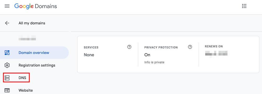 Ga naar de DNS pagina.
