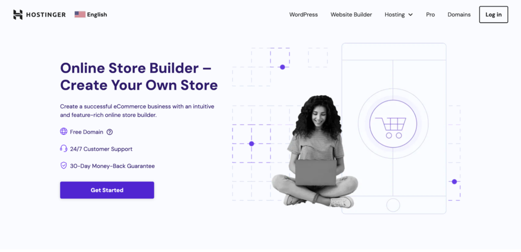 Hostinger e-commerce Website Bouwer startpagina