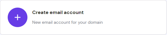 Klik op E-mailaccount aanmaken.