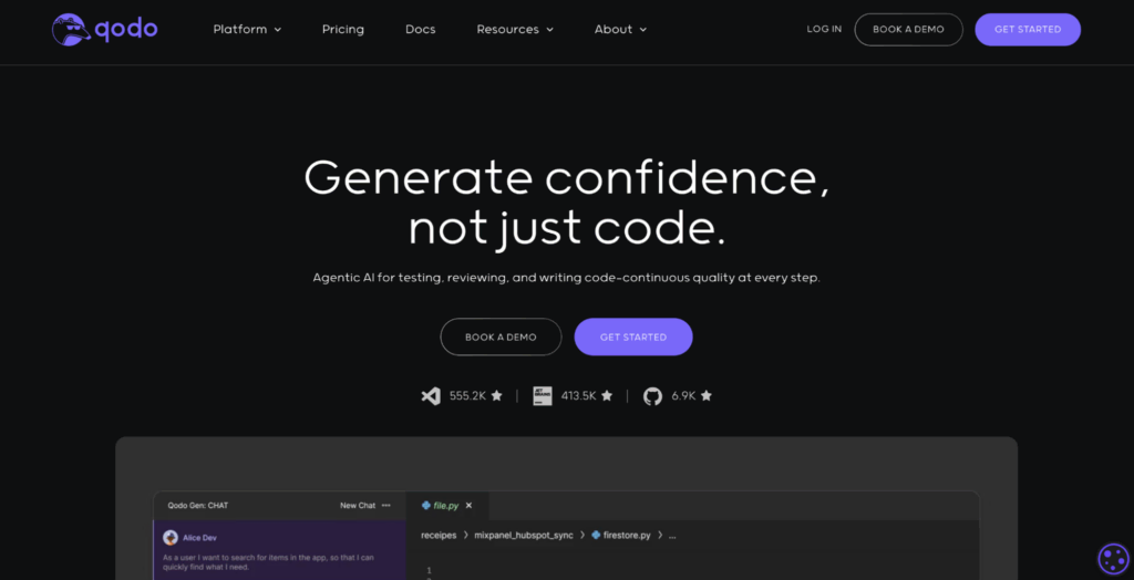 Qodo startpagina