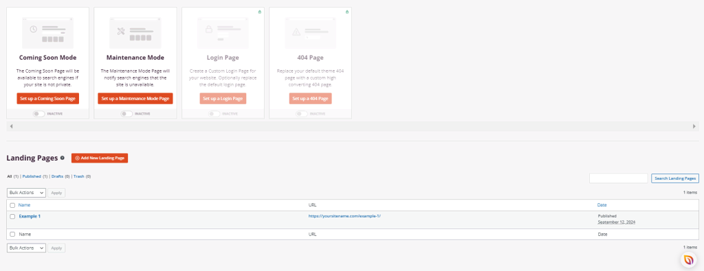 Het intuïtieve dashboard van SeedProd.
