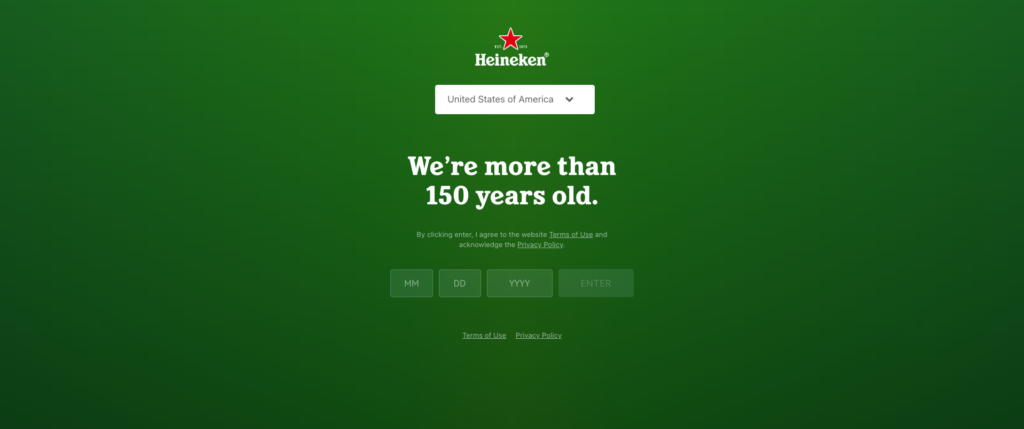 Op een website je leeftijd verifiëren.