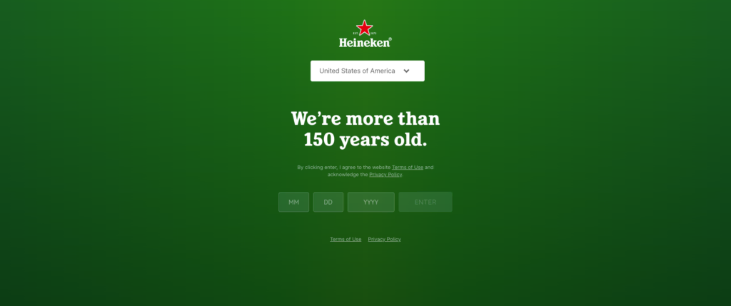 Op een website je leeftijd verifiëren.