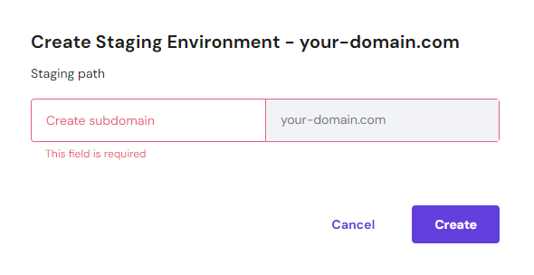 Tworzenie subdomeny dla środowiska testowego w hPanel