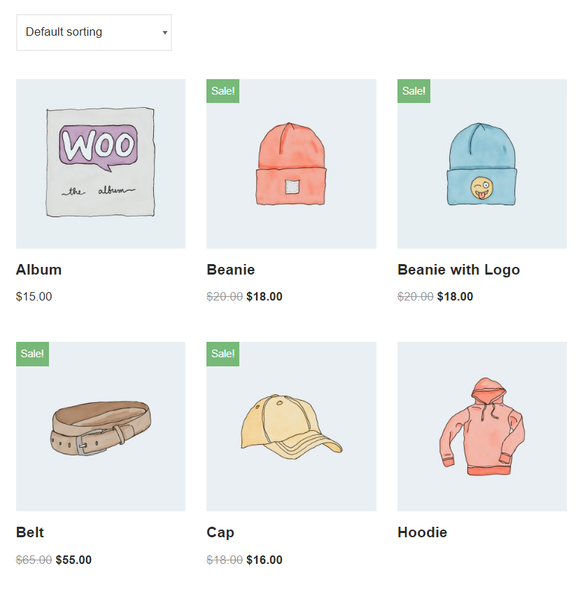 Strona sklepu w WooCommerce