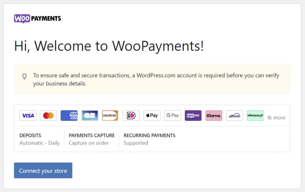 Rozpoczęcie kreatora konfiguracji WooPayments