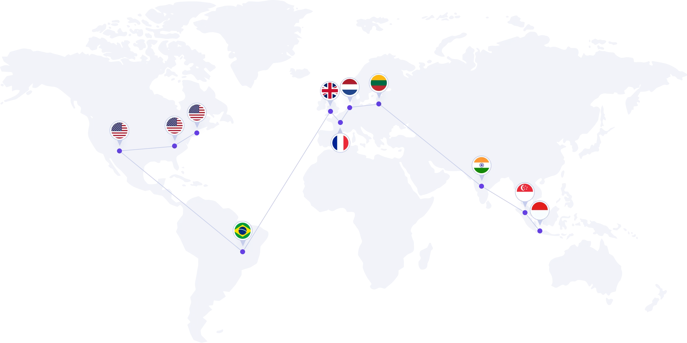 مراكز البيانات في جميع أنحاء العالم