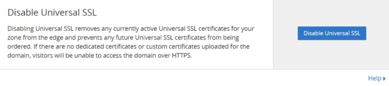 The Universal SSL setting at Cloudflare