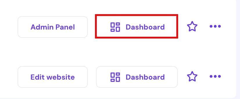 The Dashboard button