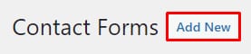 Creating a new contact form with the