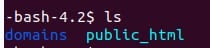The output of the ls command