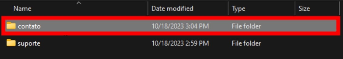 Locating the email backup file