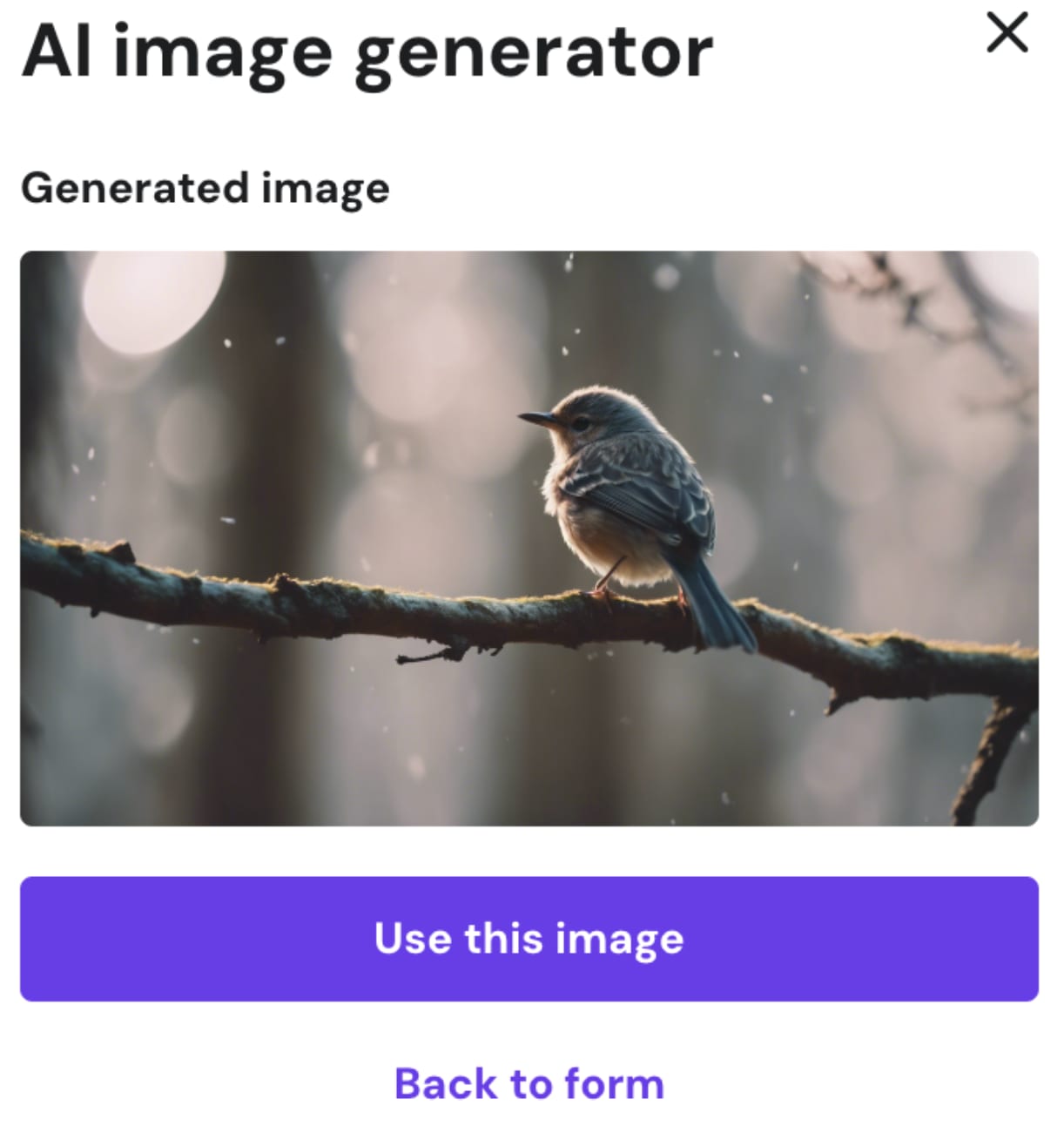 AI Image Generator in Hostinger Website Builder