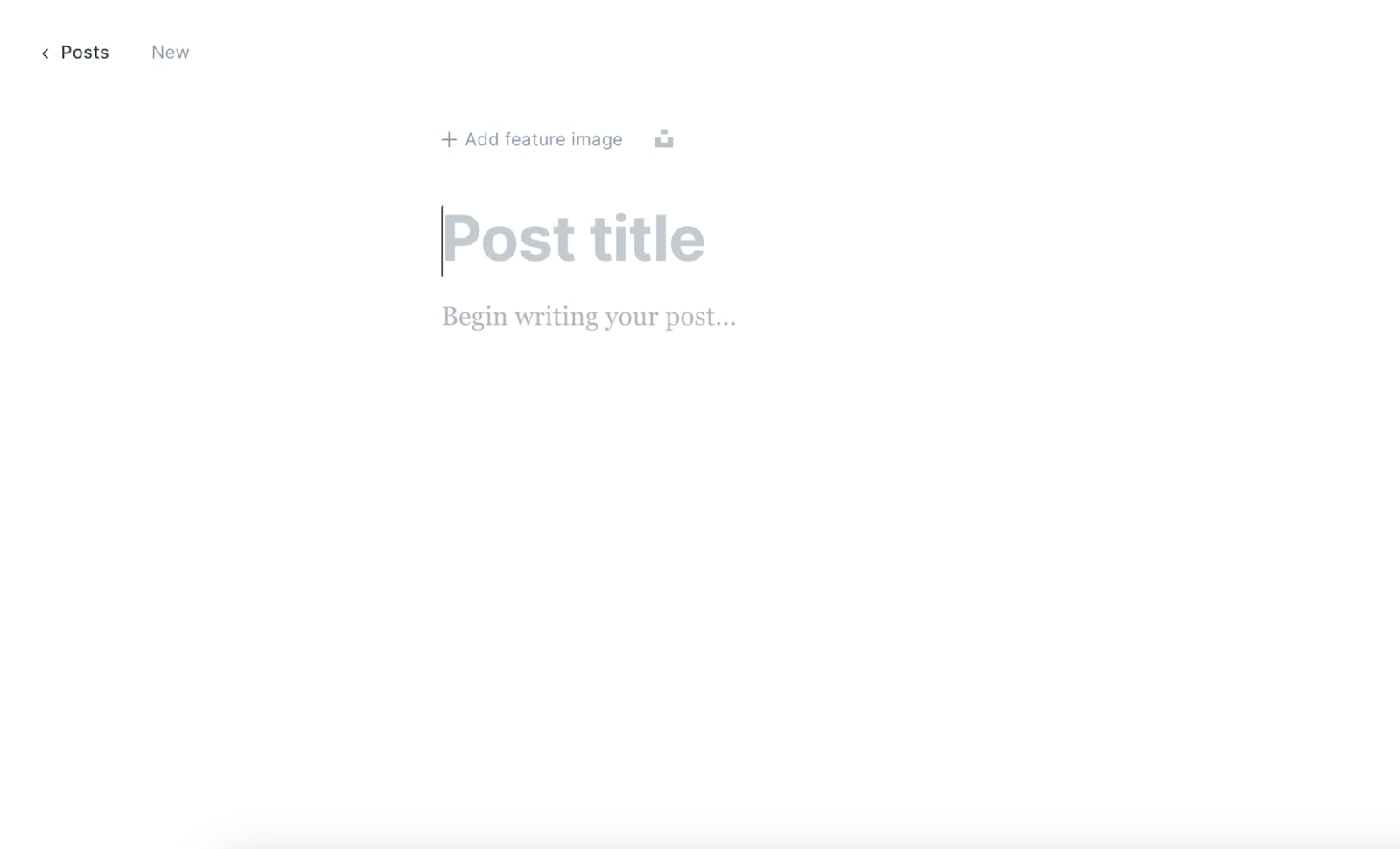 Ghost's editor