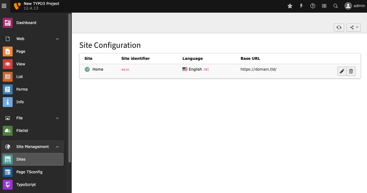 Customizing your TYPO3 installation