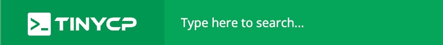 The TinyCP top search bar