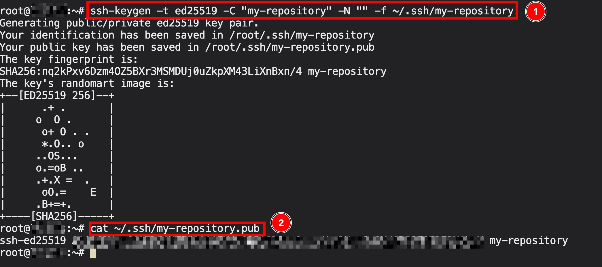 Repository SSH key generation