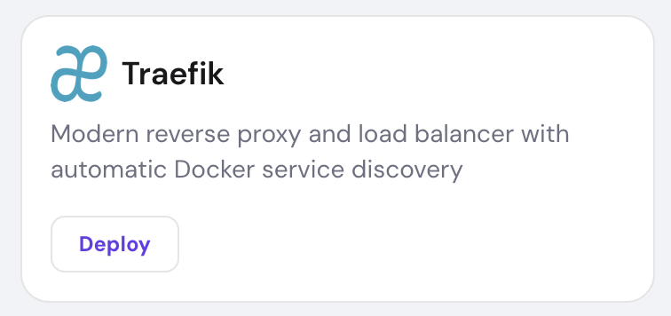 Traefik in Docker compose catalog