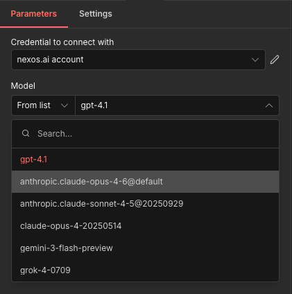 nexos.ai models on n8n
