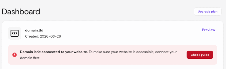 How to fix the “Domain not connected to your website” error at Hostinger