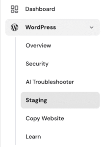 How to create a WordPress staging environment at Hostinger