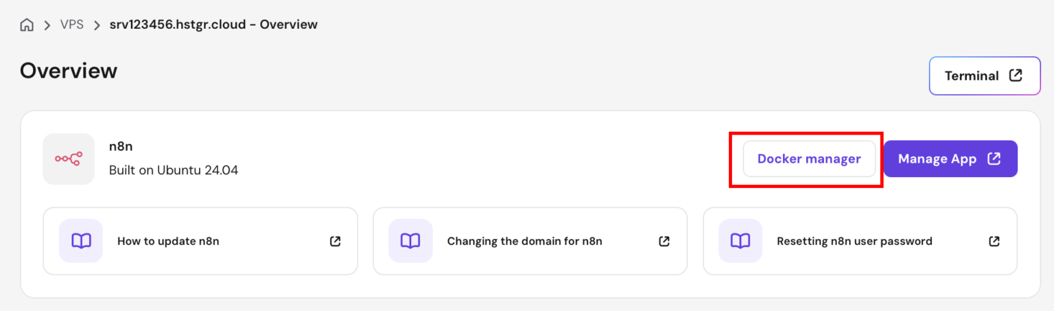 update n8n on Hostinger