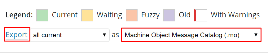 Exporting the Translation File