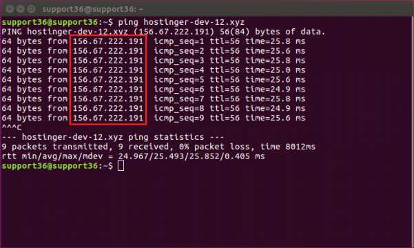 Checking your current domains' A record value using Linux's terminal