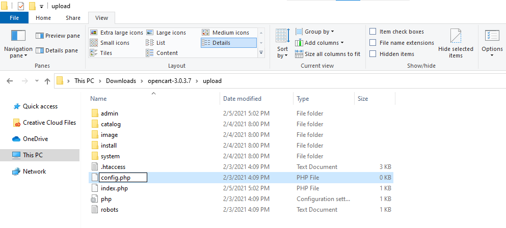 Screenshot showing how to change file name