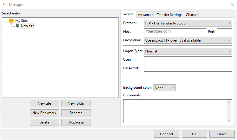 Screenshot showing how to upload files via FTP client