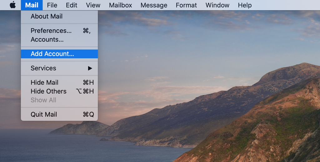 Opening the Mac Mail app.