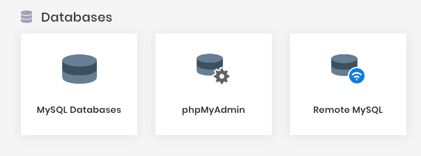 phpMyAdmin option in your hosting database