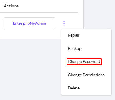 SQL change password