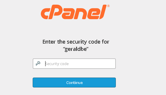 cPanel login