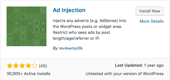 Add Injection WordPress Plugin