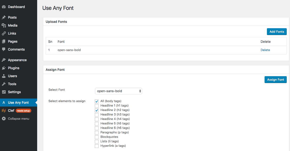Use Any Font Control Panel