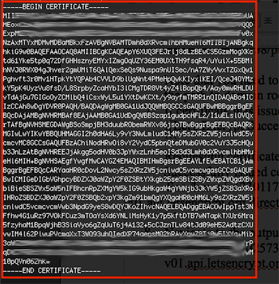 Let's Encrypt Certificate Copy